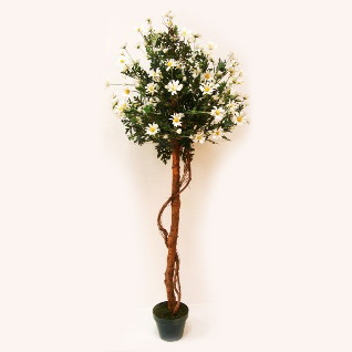 Daisy Topiary 5' - Artificial Trees & Floor Plants - artificial flowering topiary trees